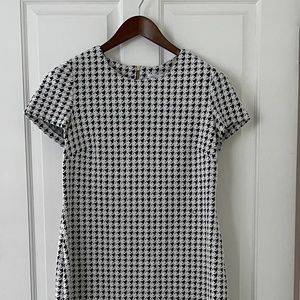 Calvin Klein Black & White SS Checkered Dress